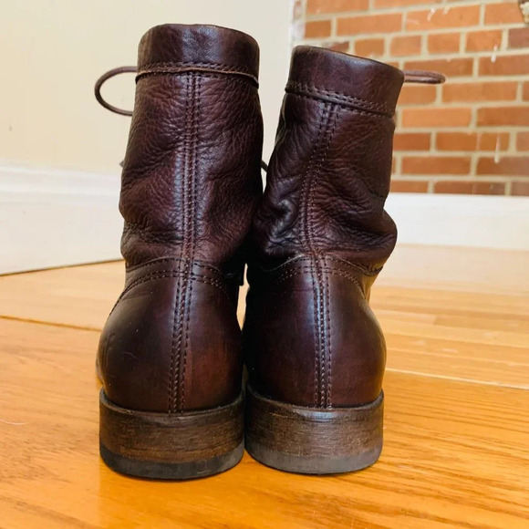 Nice! $428 Women's FRYE Sabrina 6G Lace-up LEATHER BOOTS Size 8 - Picture 7 of 16